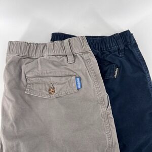 Lot Of 2 Chubbies Shorts Mens Size XL Blue & Beige Chino 7" Inseam Elastic Waist